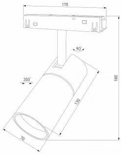 Светильник на штанге Elektrostandard Slim Magnetic a067380