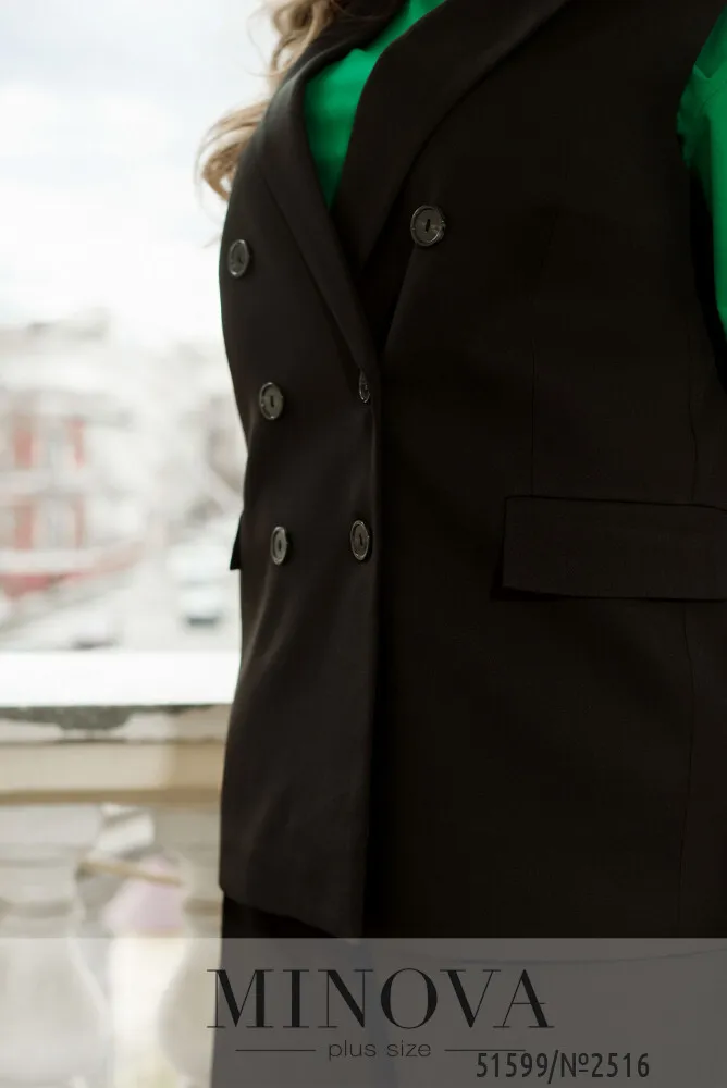 Жилет 2516-черный Minova