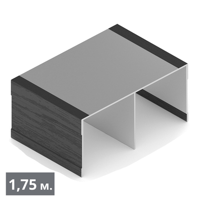 ЭКО Направляющая верхняя двухполозная (1,75 м) черный велюр (ПВХ) (AE0492) Aristo (Out)