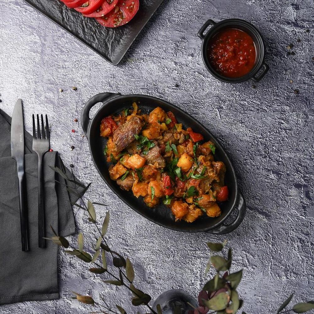 Блюдо овальное 22,5*15 см h4 см 500 мл с ручками Smooth   P.L. Proff Cuisine [1]