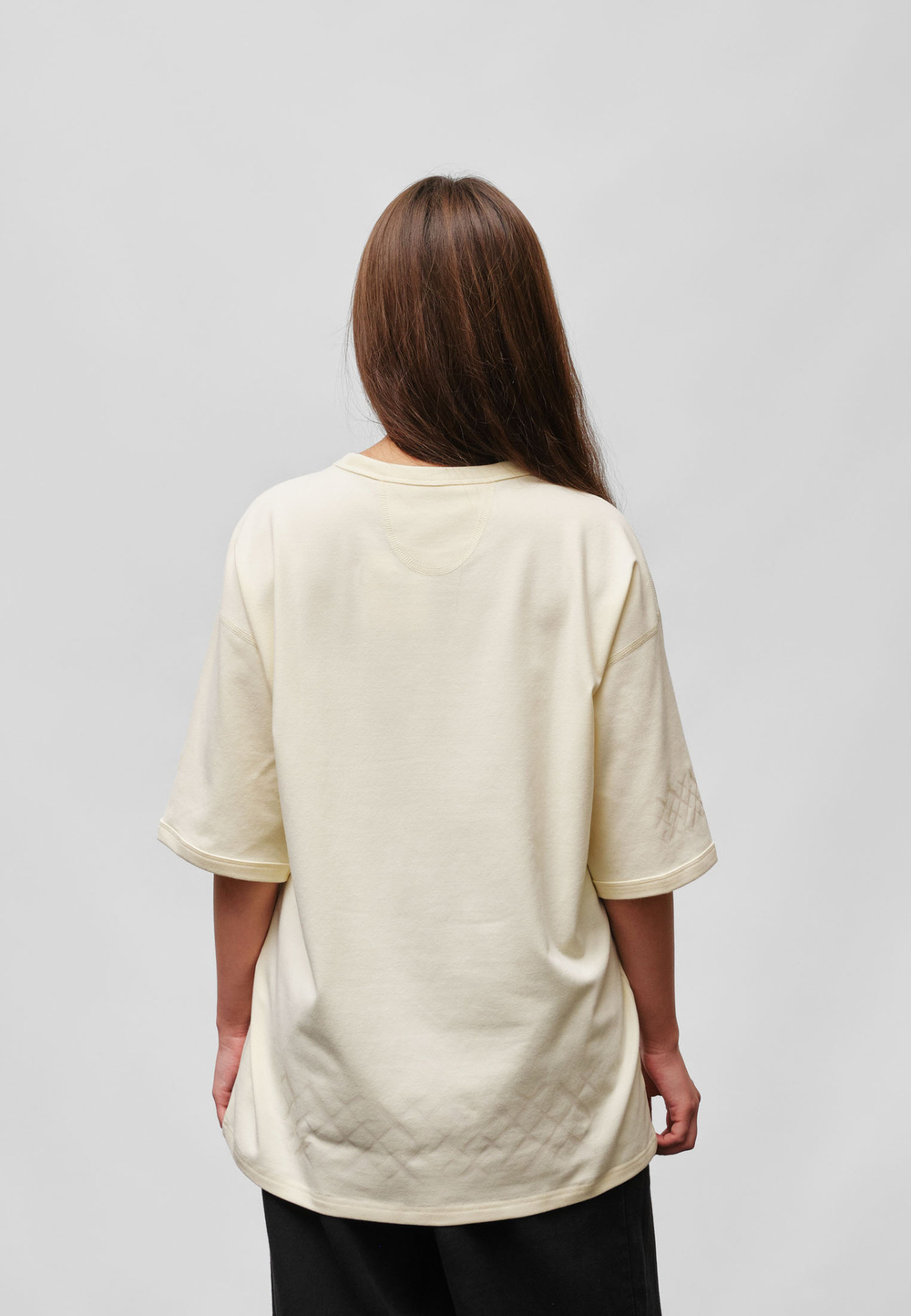 Футболка оверсайз SHANYRAQ CREAM WHITE