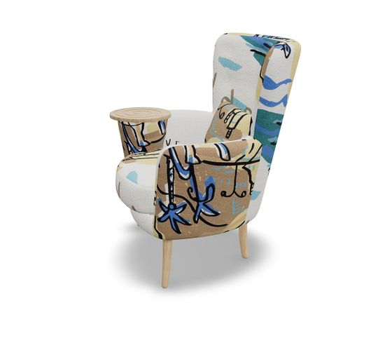 Кресло со столиком Christie, Natural Wood, ткань 1992 S.6