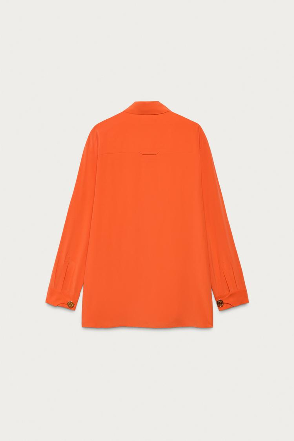 ZARA X MARISA BERENSON ШЕЛКОВАЯ РУБАШКА, КРАСНЫЙ/ОРАНЖЕВЫЙ