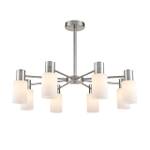 8099/8C COMFI LN25 75 никель/белый металл/стекло Люстра потолочная Е14 8*40W 220V MAVE