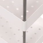 Полка универс, пластик/металл, 4 секц, 40х22х89 см, нагрузка до 10 кг, бел, z844