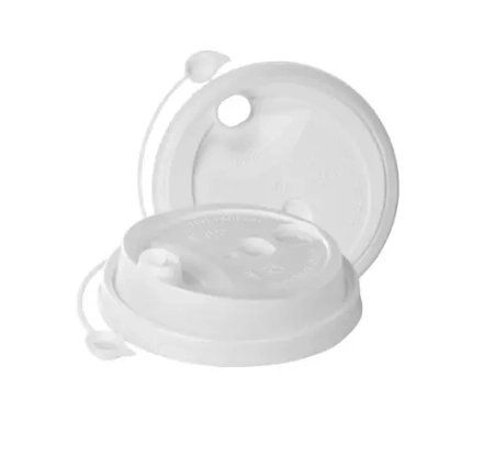 Крышка PP со съемным питейником d=80мм, белая (50 шт.)