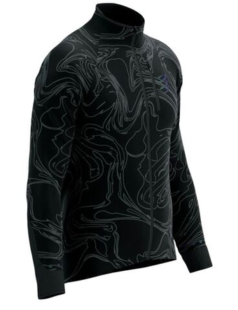 Мужская теннисная куртка Compressport Hurricane Windproof - black/aurora