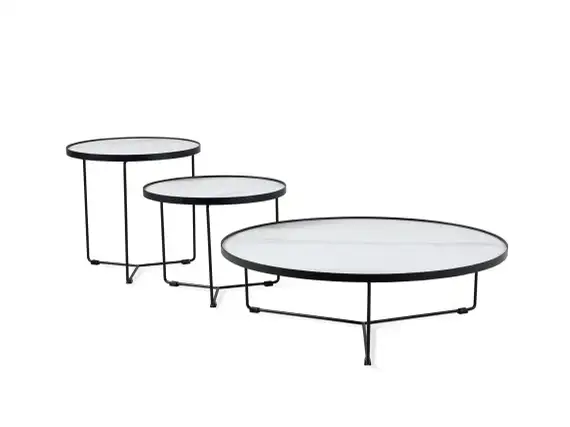 Журнальный столик Driade Ø50х38 см, белая керамика