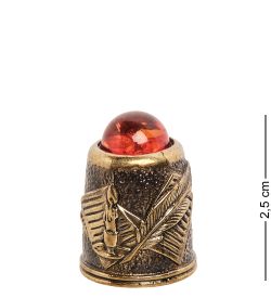 AM-1130 Наперсток «Пушкин А.С.» (латунь, янтарь)