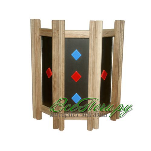 Абажур угловой дуб "Туман" с фьюзингом