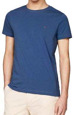 Мужская теннисная футболка Tommy Hilfiger Stretch Slim Fit - небесный