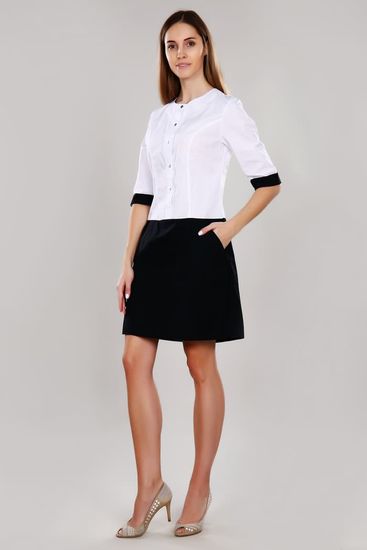 Платье женское М-500 (белый/черный)