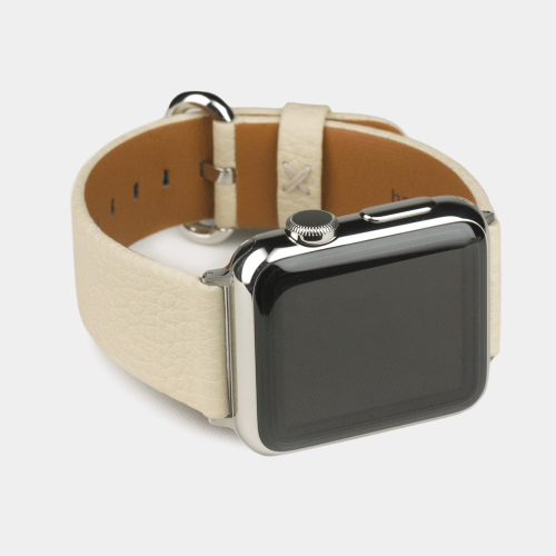 Ремешок для Apple Watch 44/45/46 mm из кожи теленка, молочного цвета