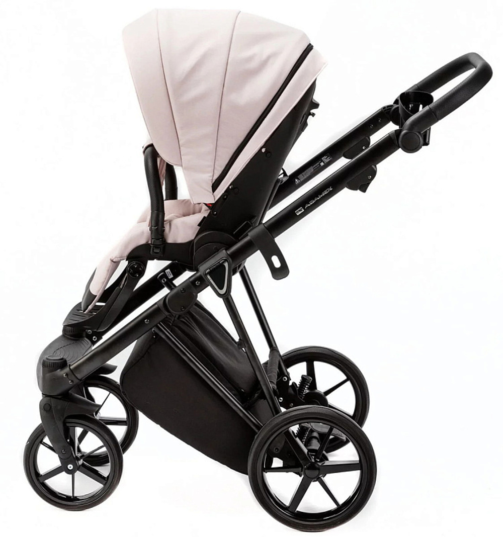 Детская коляска Adamex Belissa 2 в 1 B-PS26 (РОЗОВЫЙ+РОЗОВ.ПЕРЛ.ПЕРФ.КОЖА)
