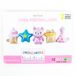 Гирлянда (40''/102 см) Фигура, Подарки для девочки, Розовый, 2 шт. в упак.