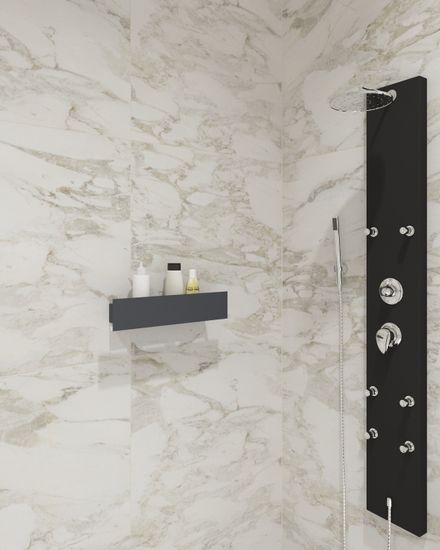 Полка-органайзер с одной секцией Loco 30 (нерж. графит)