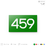 Номер на дверь 459, табличка на дверь для офиса, квартиры, кабинета, аудитории, склада, зеленая 120х70 мм, Айдентика Технолоджи