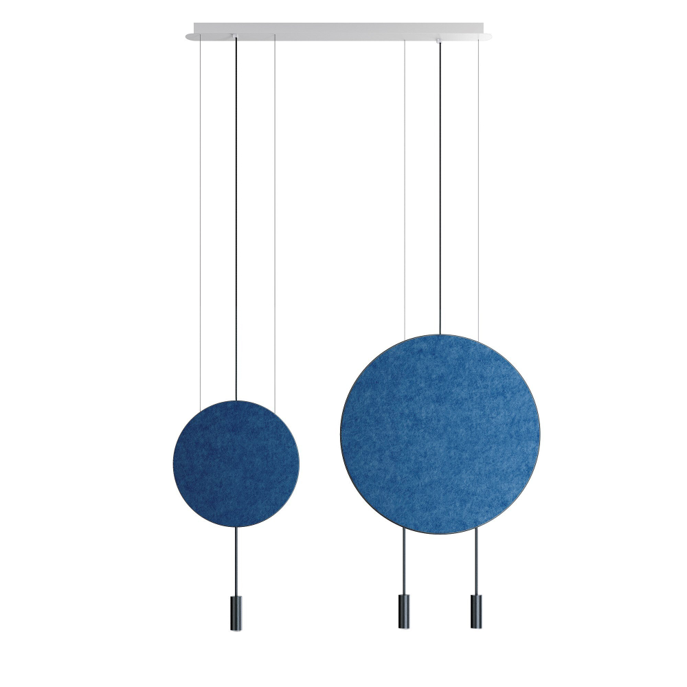Pendant design lamp  REVOLTA by Estiluz (2 lampshade ,  Blue)