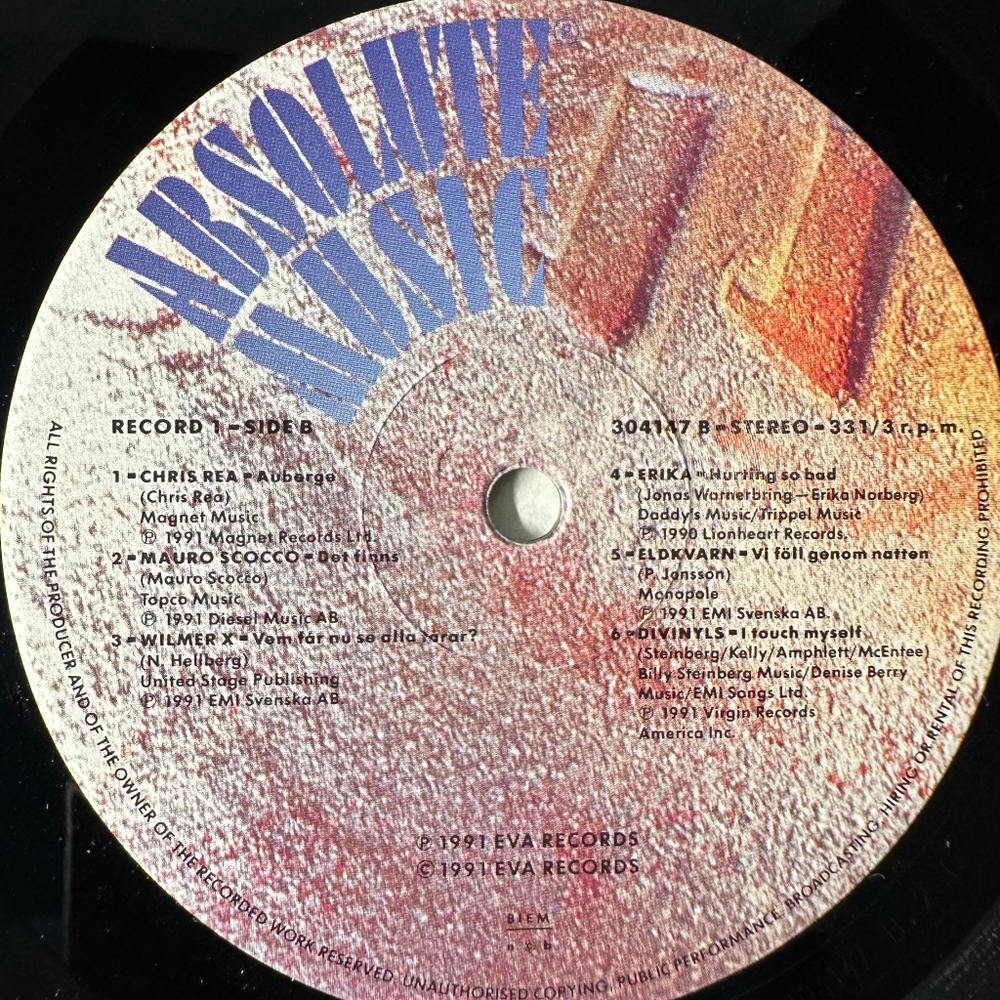 Сборник Absolute Music 11 2LP (Швеция 1991г.)