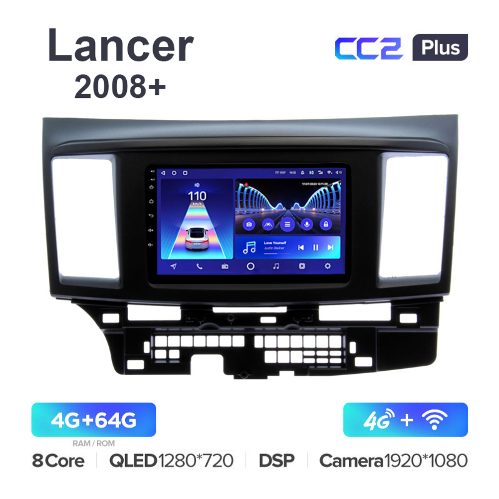 Teyes CC2 Plus 9"для Mitsubishi Lancer X 2008+