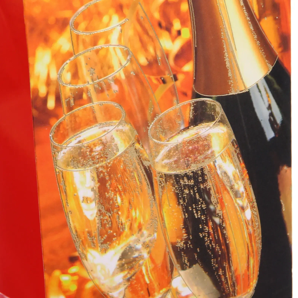 Пакет под бутылку «Изысканный напиток» 11*38*11 см, микс