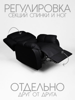 Реклайнер для педикюра Massagecomplekt, раскладной с электроприводом светло-серый