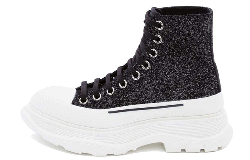 Alexander McQueen Tread Slick Boot "Galaxy Black" Women"s