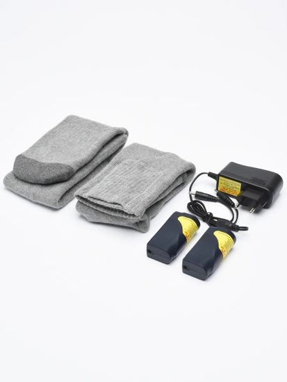 Носки с подогревом RedLaika RL-N-02 (Akk) с аккумуляторами, серые до 4 часов (2600 mAh)