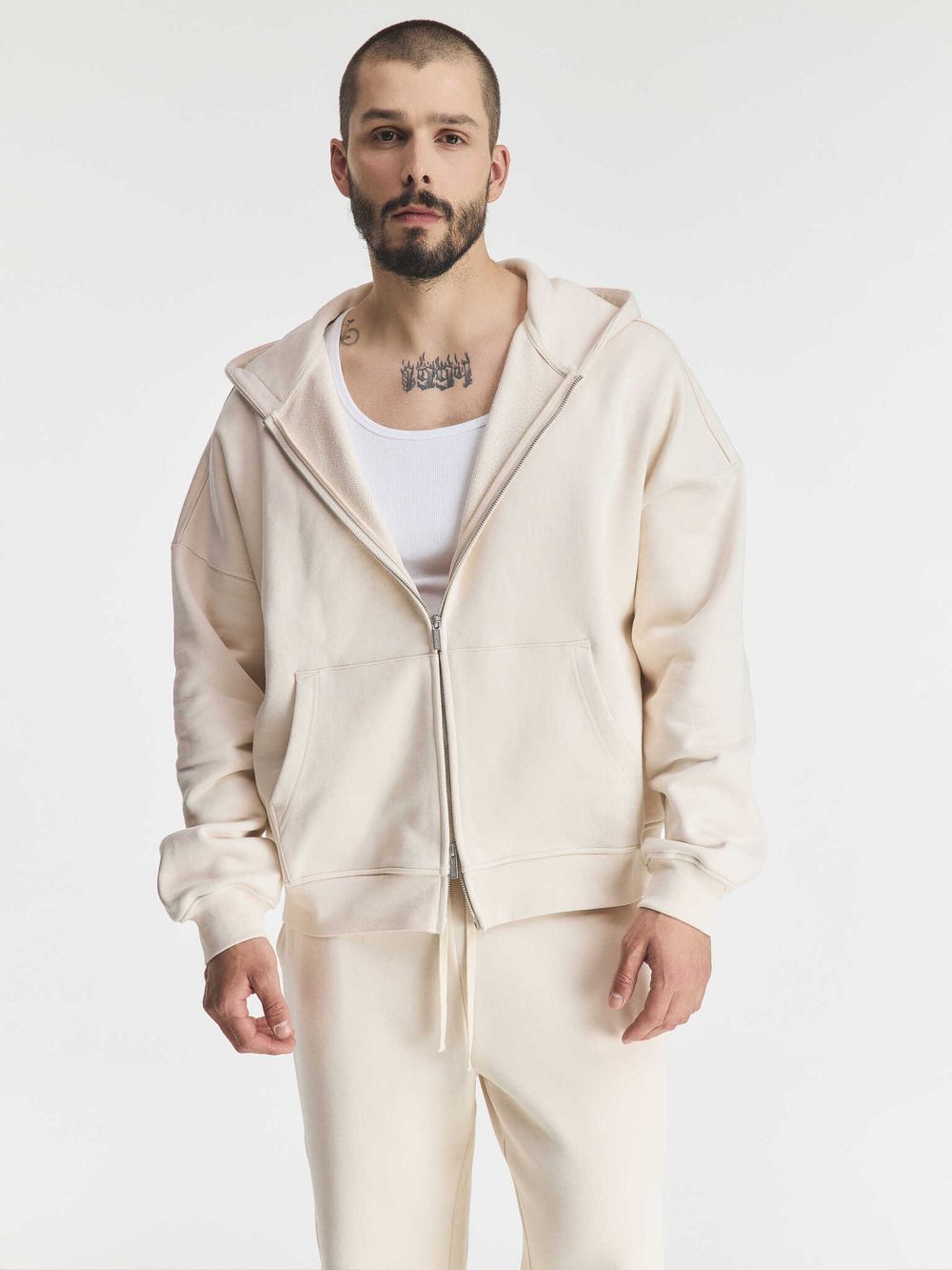 Худи Bruler d'Amour Zip Étoile avant l’aube молочное