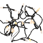 Электрогирлянда LED одноцветная белая 100 ламп, 9 м, 4 режима мигания, черный провод, в конце розетк