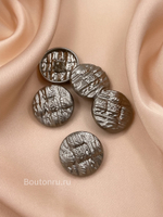 Пуговицы Шан. матовое серебро рельефные