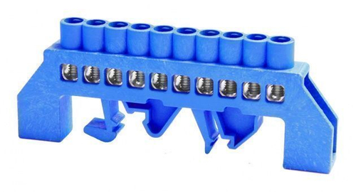 Шина нулевая "N" 10 6х9 мм (в комбинированном DIN-изоляторе)