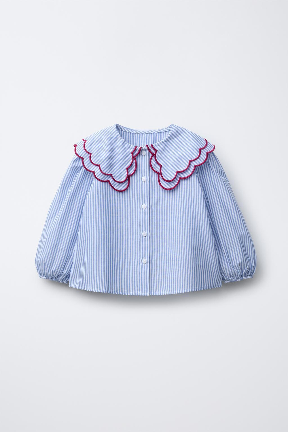 ZARA РУБАШКА В ПОЛОСКУ, СИНИЙ