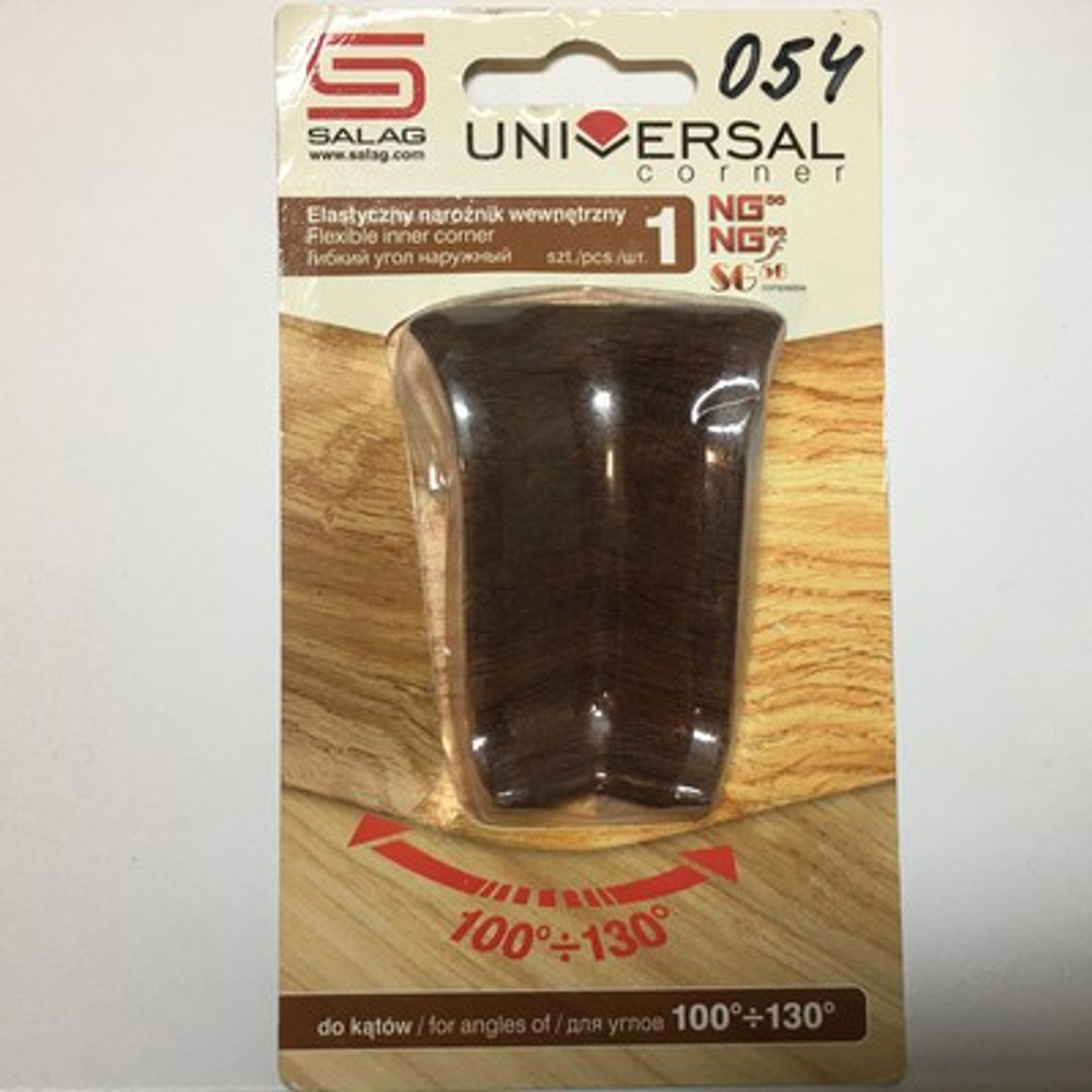 Эластич. внутр. угол к плинтусу "Salag" 054 Махагон паркет