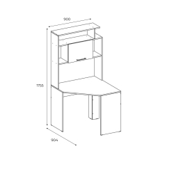Стол компьютерный Квартет-12, дуб сонома/белый
