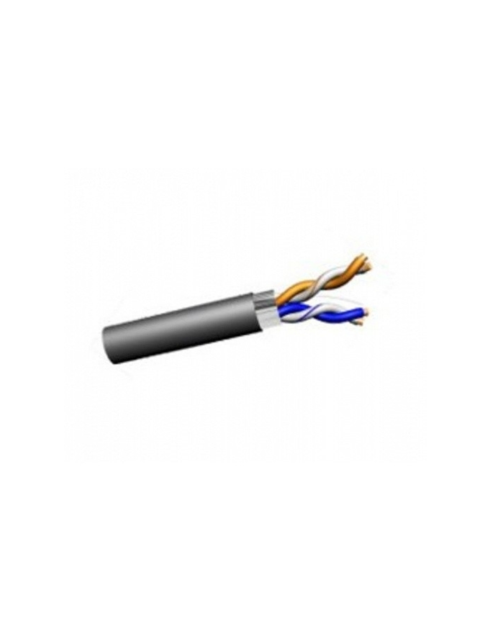 Rexant (01-0124) Кабель витая пара F/UTP, CAT 5e, PE, 2PR, 24AWG, OUTDOOR, SOLID, черный, 305м