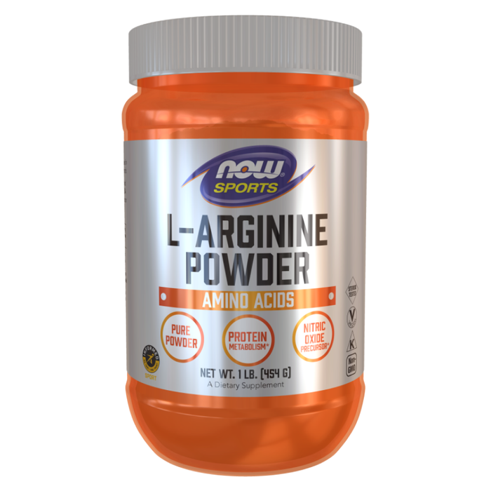 L-Аргинин, L-Arginine Powder, Now Foods, 454 г