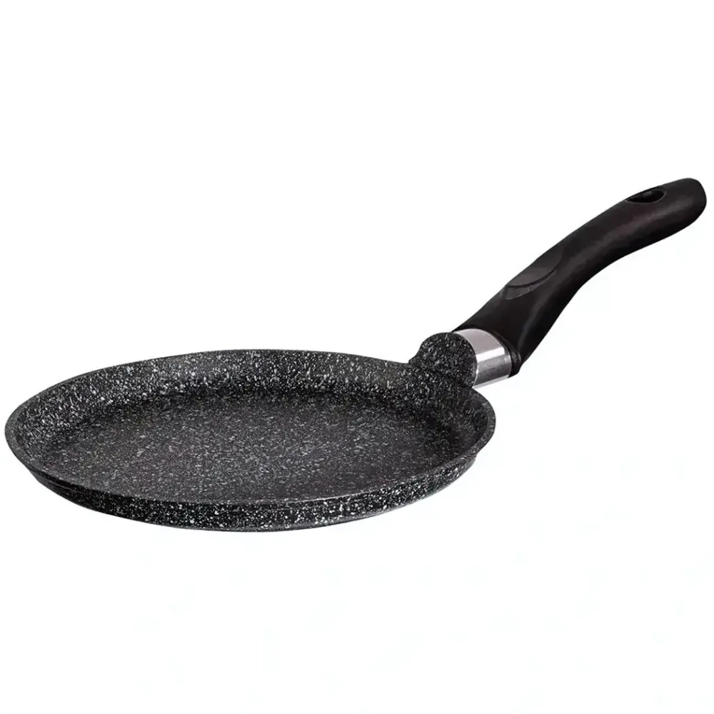 Сковорода блинная 240мм с ручкой, АП линия «Granit» (Black)
