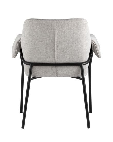 стул Aline с мягкой обивкой рогожка светло-серый