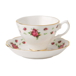 Royal Albert - New Country Roses Белая чашка с блюдцем 180мл / артикул   NCRWTW26135  / GTIN 652383739413