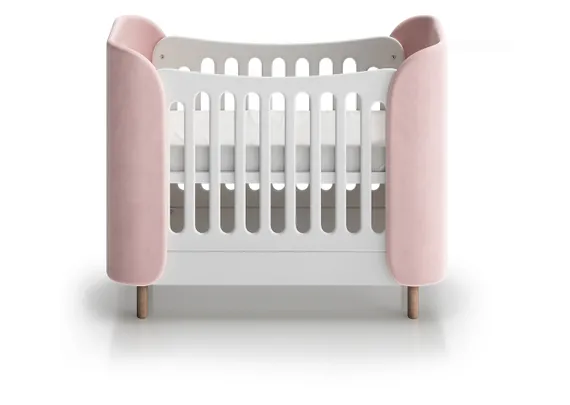 Кроватка KIDI Soft mini cпальное место 60*120 см (розовый)