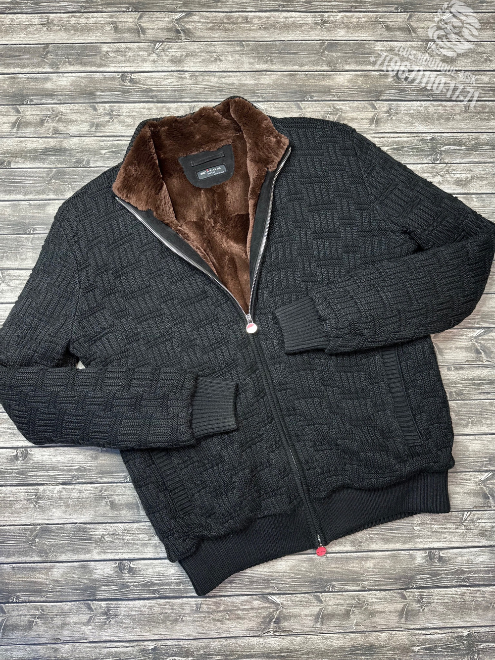 Кардиган с мехом Kiton