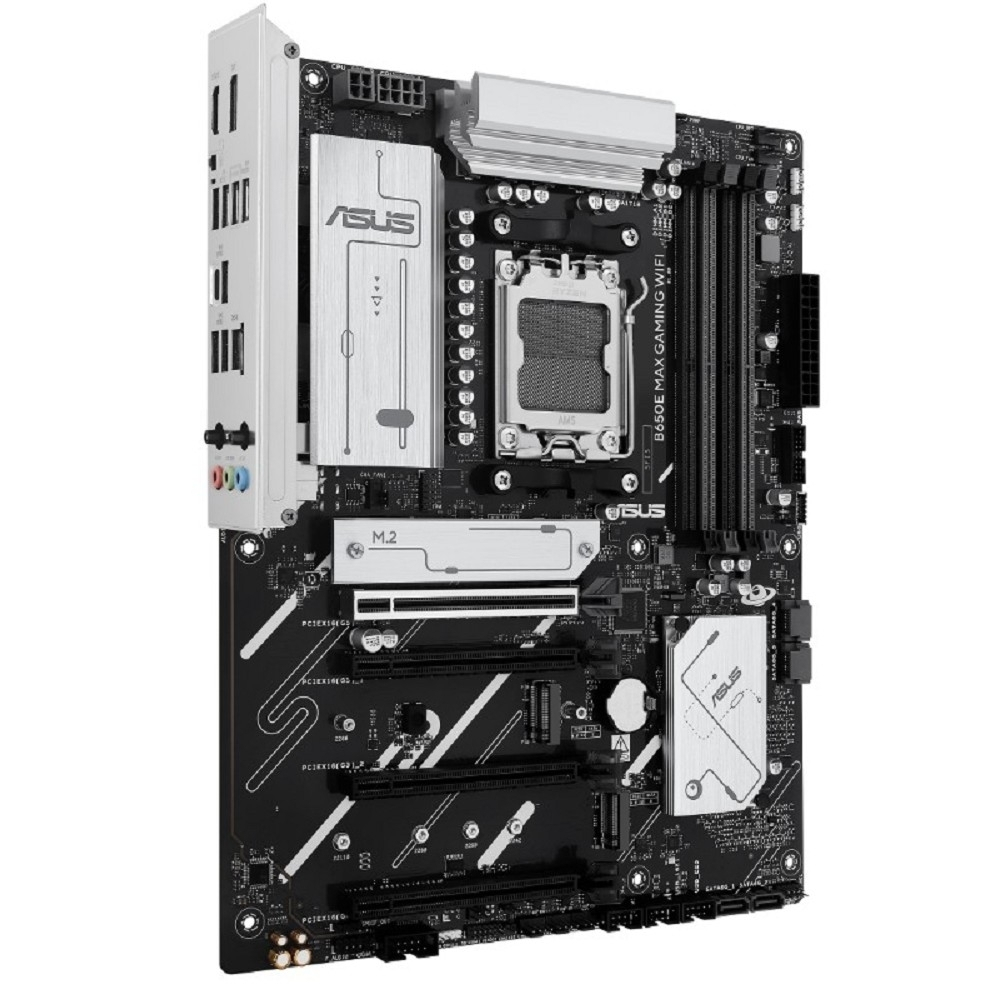 Материнская плата ASUS B650E MAX GAMING WIFI (Socket AM5, ATX, 4xDDR5(256GB), DP / HDMI, 1xPCIe 5.0x16 / 1xPCIe 4.0x16 / 2xPCIe 3.0x16, 2,5xLAN, 4xSATA 6Gb / s, 3xM.2, 1 x Thunderbolt, WiFi 6E, 1xType-С, 5xUSB 3.2, 2xUSB 2.0)