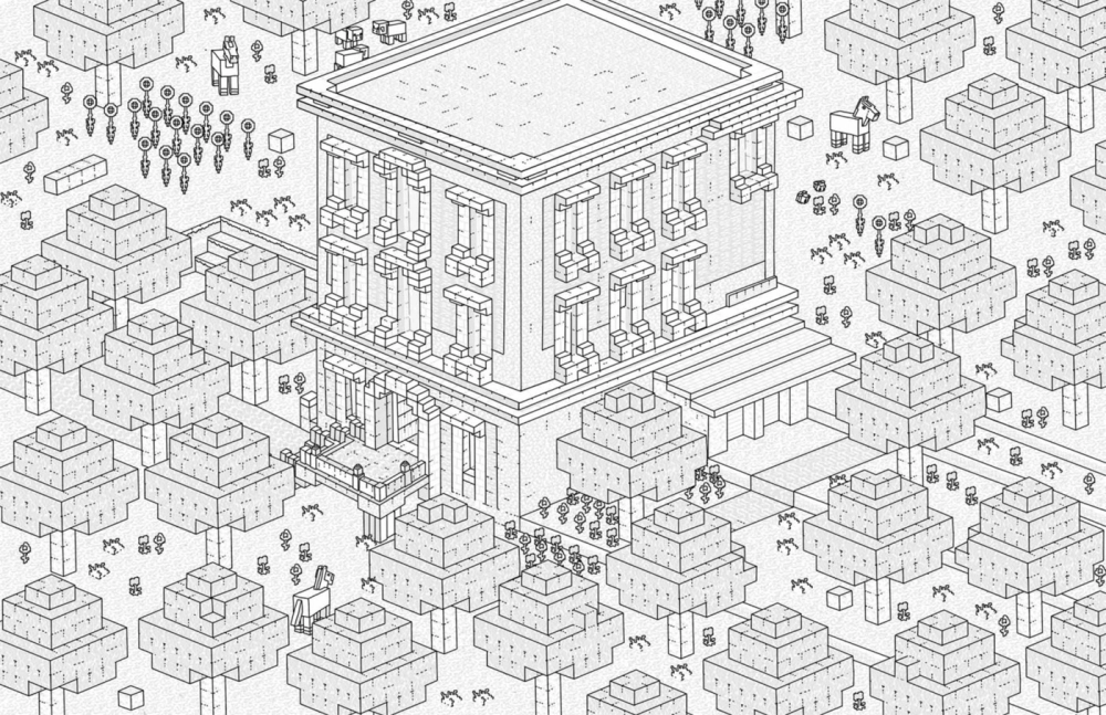 Hachette раскраска по номерам Minecraft - Le livre de coloriage officiel