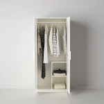 Шкаф платяной 2-дверный - IKEA BRIMNES/БРИМНЭС/БРИМНЕС ИКЕА, 78х190 см, белый