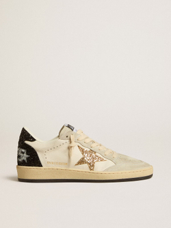 Ball Star LTD in nappa and suede with glitter star and black heel tab