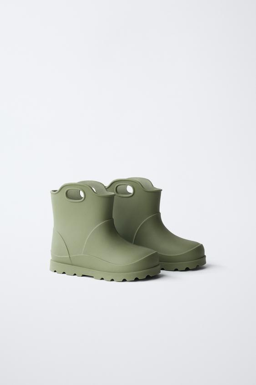 ZARA РЕЗИНОВЫЕ САПОГИ, ЗЕЛЕНЫЙ