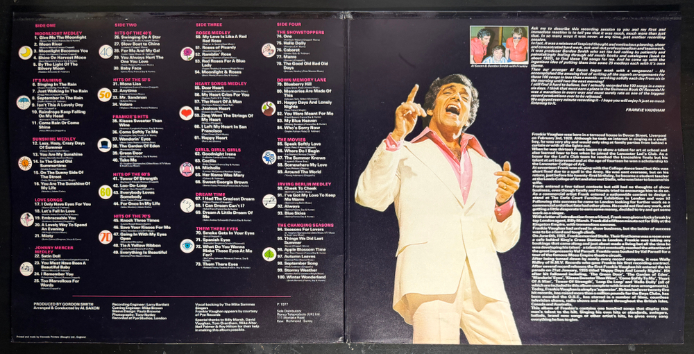 Frankie Vaughan ‎– 100 Golden Greats 2LP (Англия 1977г.) Т