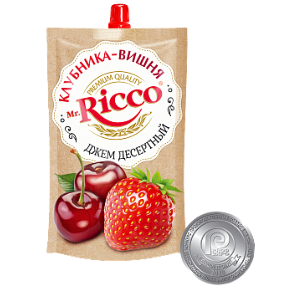 Джем десертный Mr.Rico Клубника-Вишня 300 гр