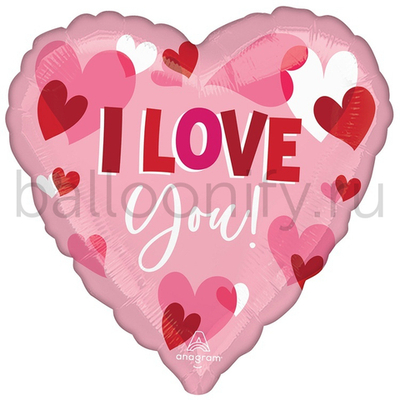Фольгированная фигура, сердце, Сердца парящие P32,28"/71СМ